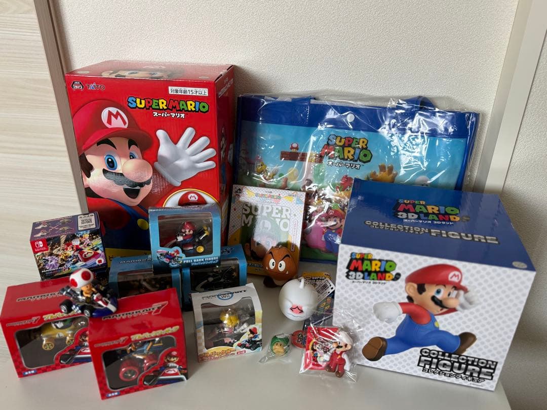 スーパーマリオ フィギュア プルバック プールバッグ キーホルダーポールチェーン スーパーマリオ マリオ ボールチェーン付きマスコット おもちゃ