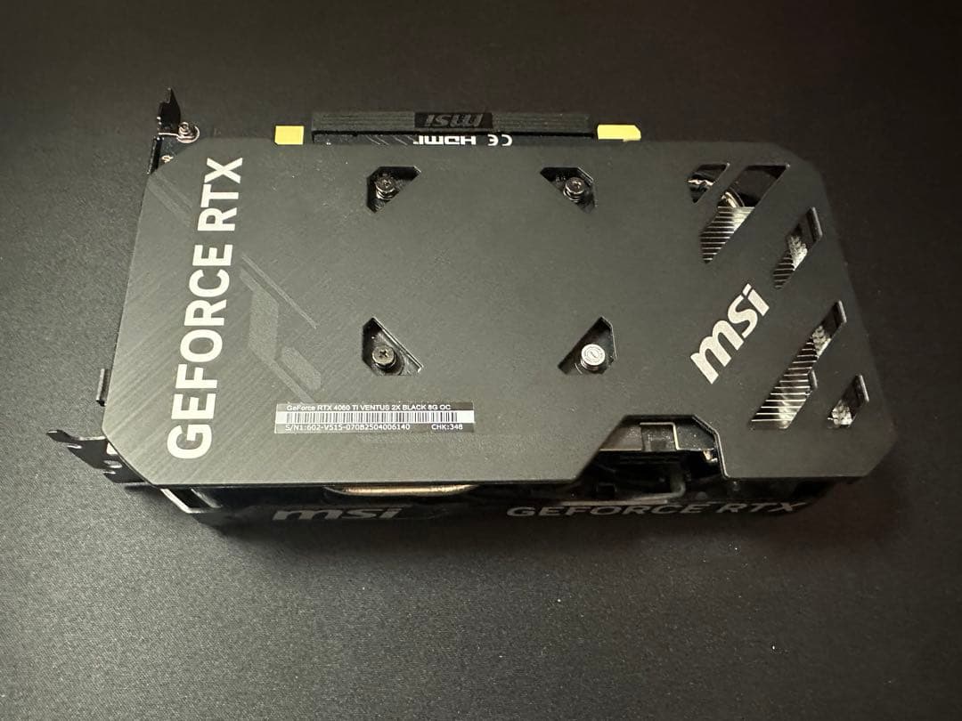 【美品・24時間以内発送】MSI GeForce RTX 4060 Ti 8GB