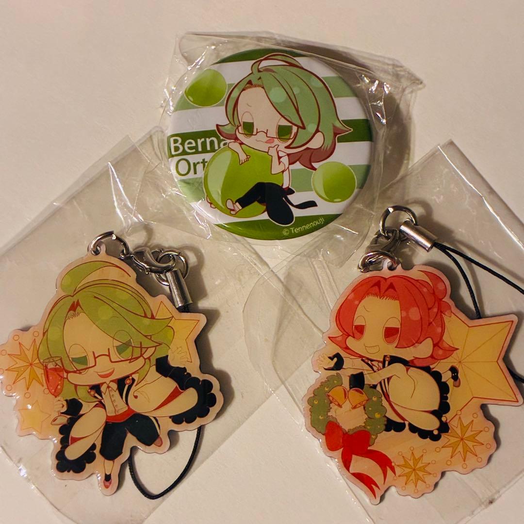 ラッキードッグ1 缶バッジ&ストラップセット ベルナルド、ルキーノ