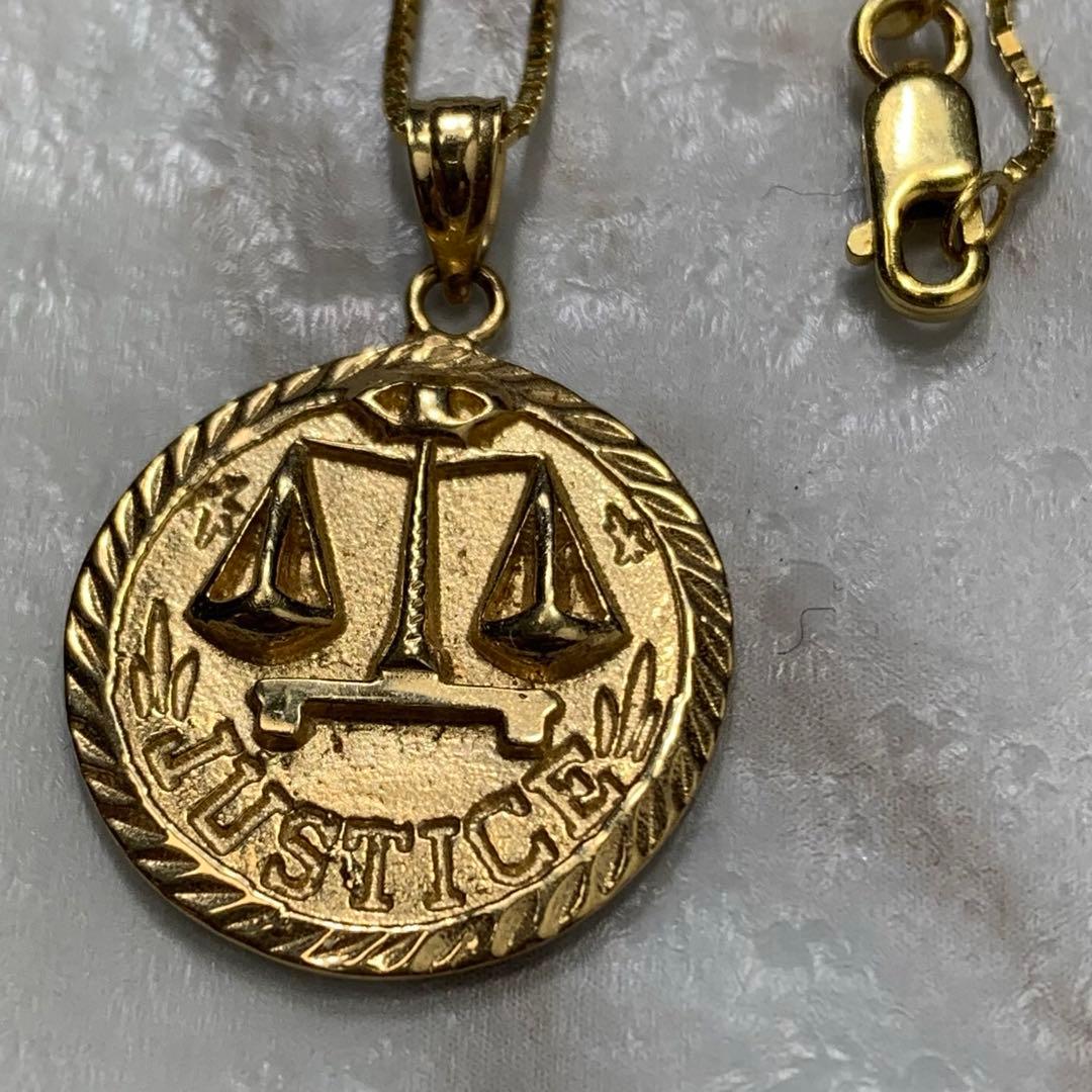 SUPREME Justice Gold Pendant 14k 18ss. - メルカリ