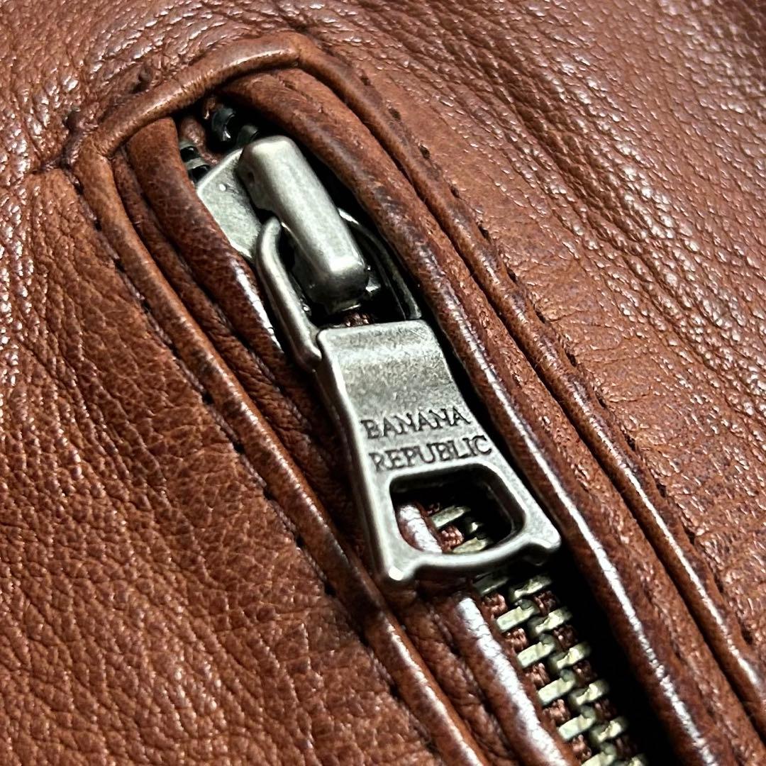 00s【美品】バナナリパブリック/レザージャケット/ライダース/OLD GAP