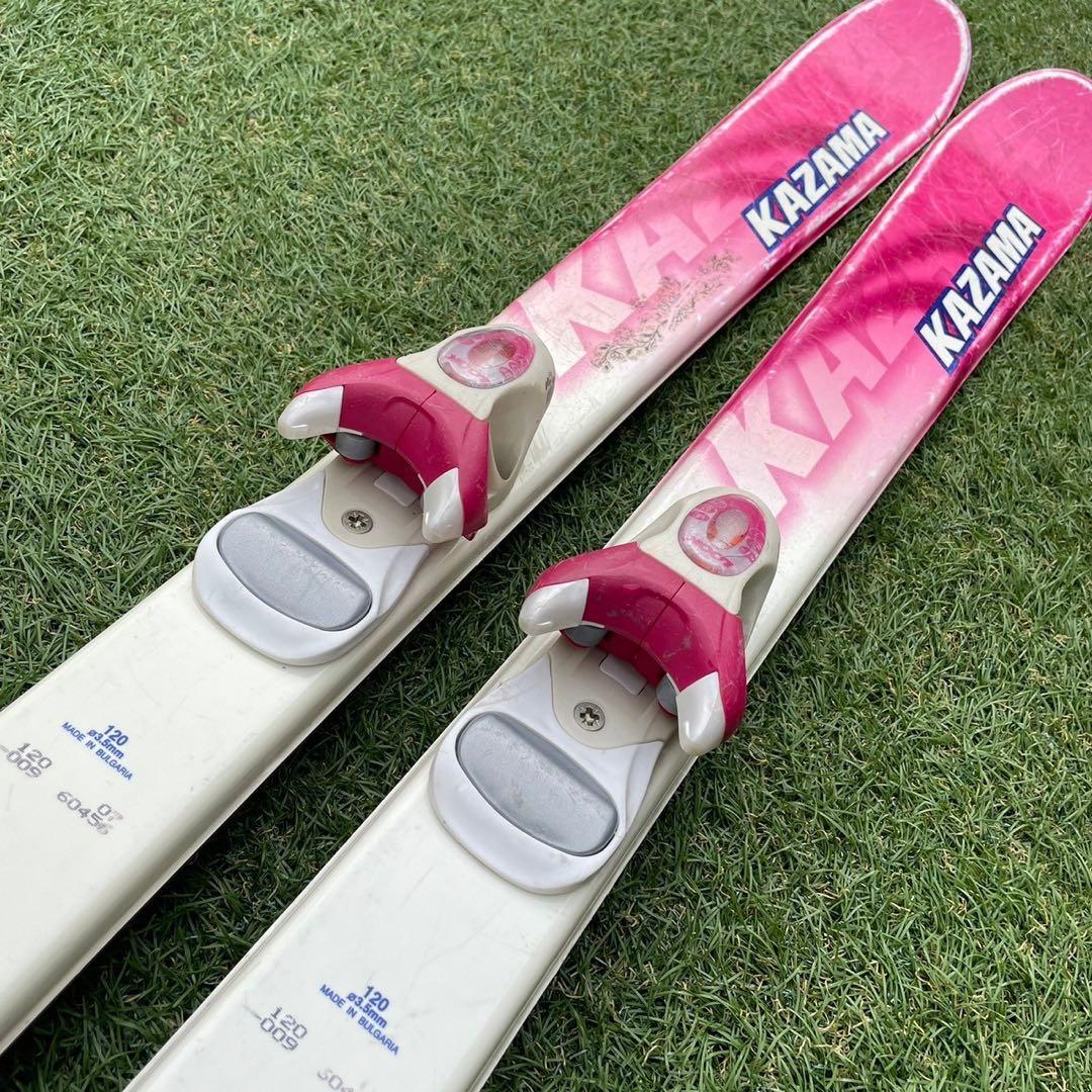 スキー 子ども ジュニア 3点セット スキー板 ブーツ ストック ピンク