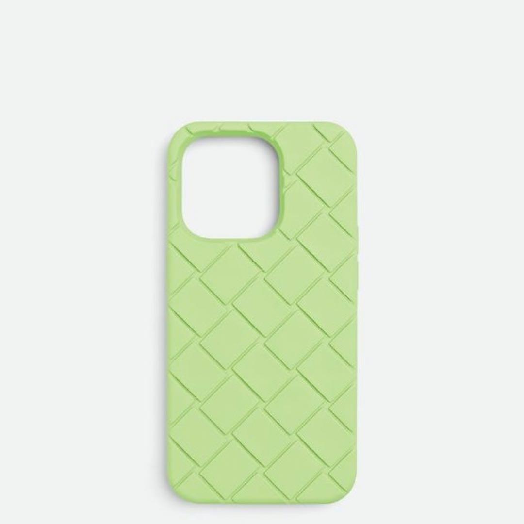 Phone14 pro max ケース ボッテガ グリーン 緑 ライト 黄緑 Phone14