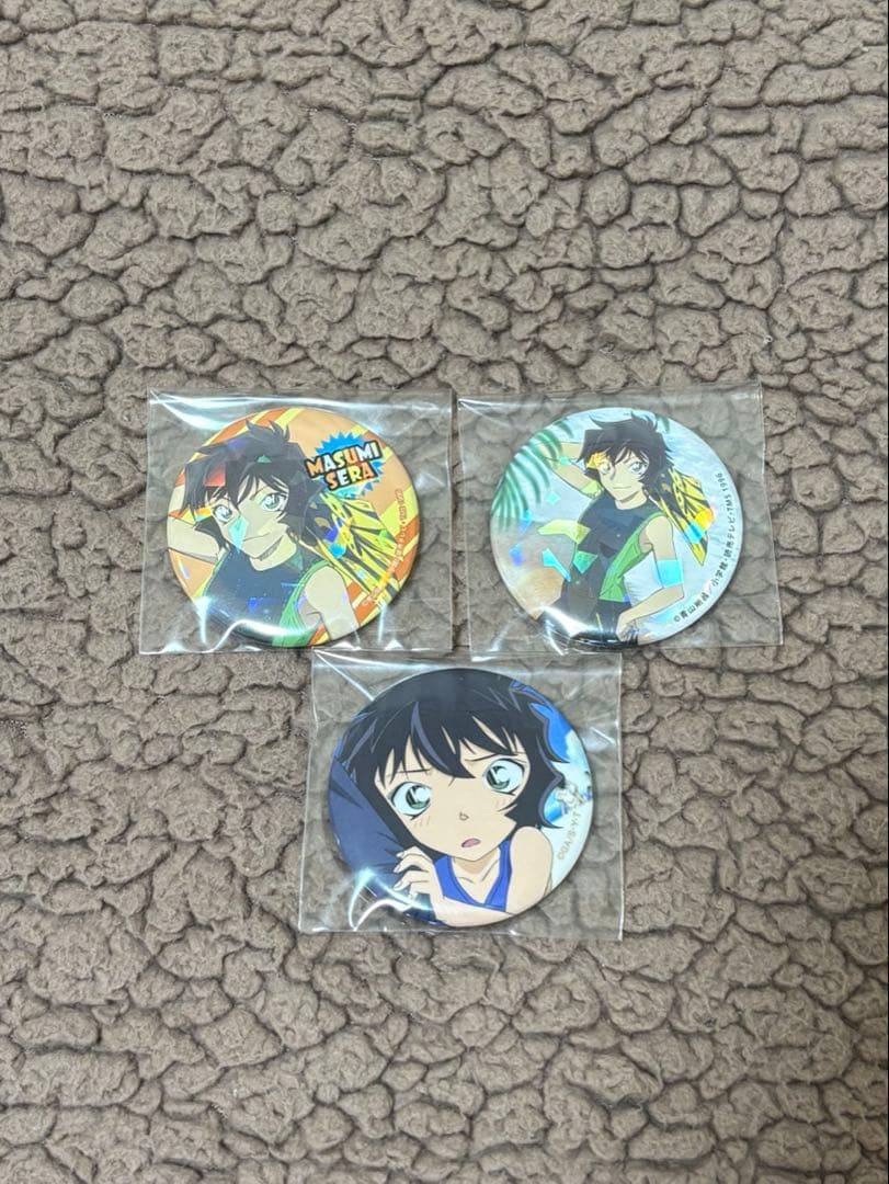 希少品】名探偵コナン 世良真純 トレジャー缶バッジ 金メタル缶バッジ