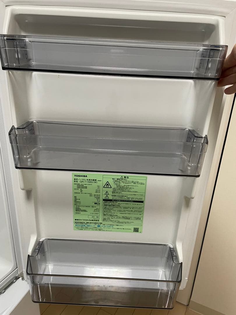 TOSHIBA GR-T15BS(W)冷蔵庫 2021年製