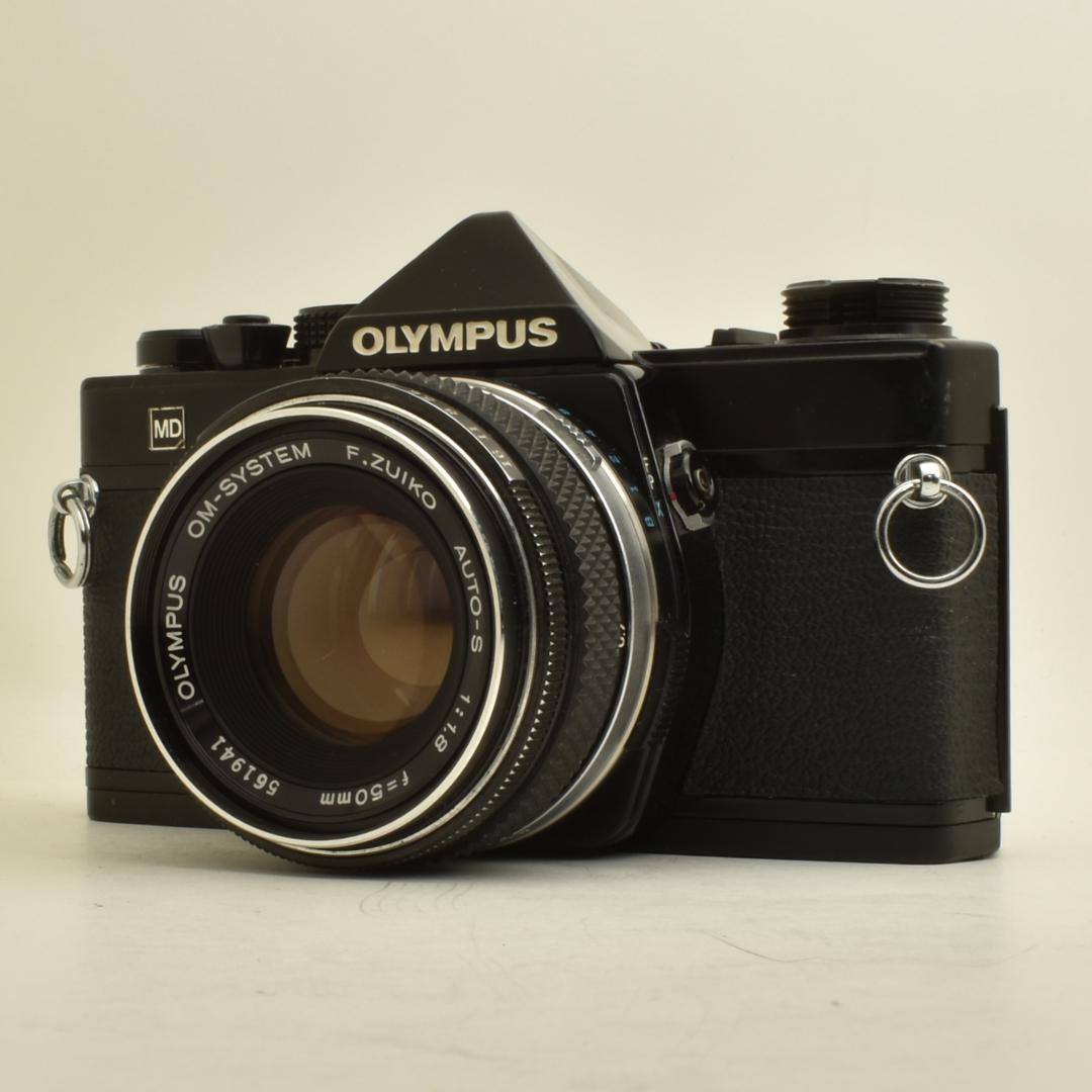 整備済 完動 Olympus OM-1 MD 黒 50mm F1.8 レンズ2本