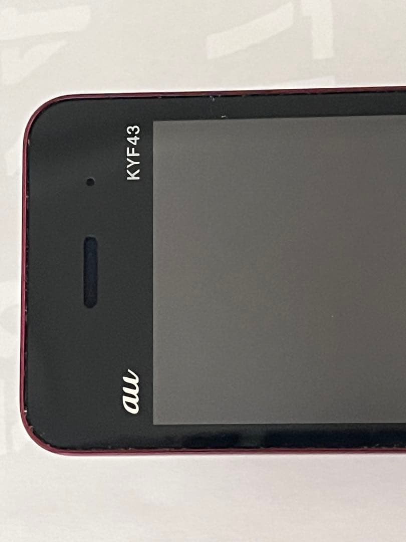 au KYF43 赤 折りたたみ式携帯電話 本体