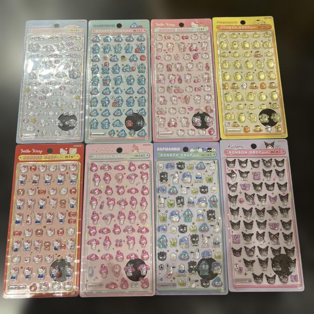 サンリオ♡ボンボンドロップミニ8枚 サンスター文具 ボンボンドロップシール ミニ サンリオキャラクターズ