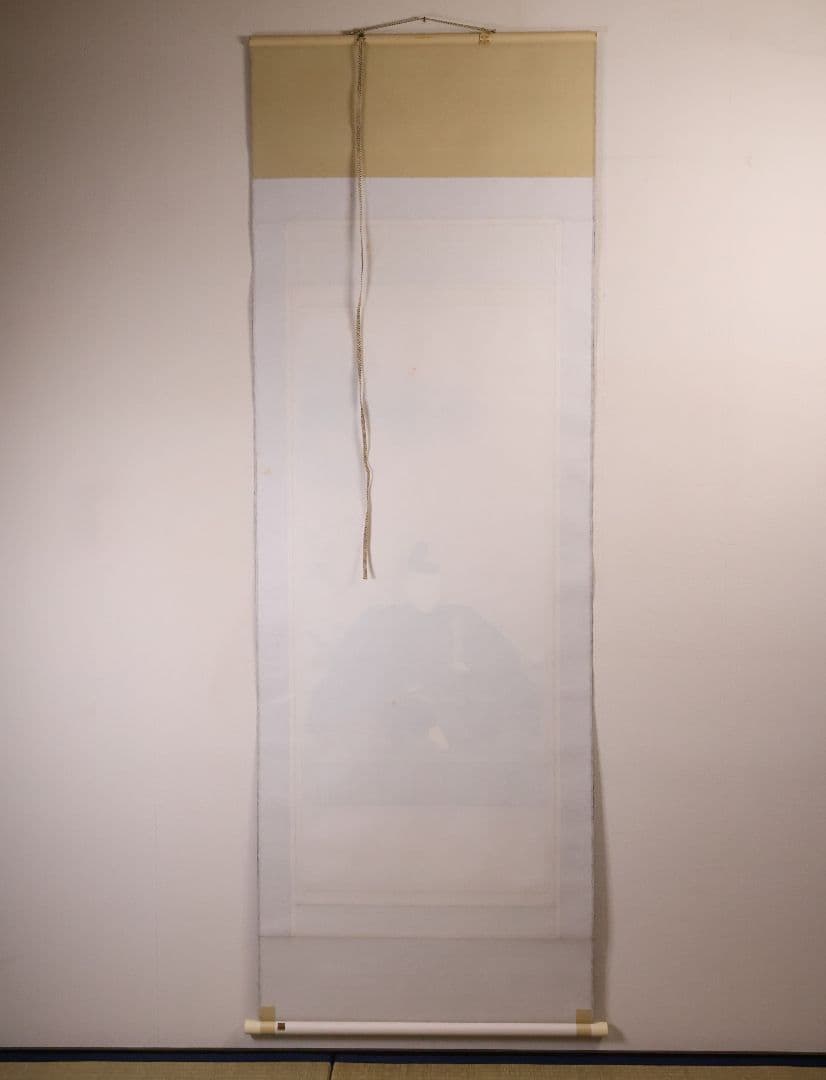 真作】日本画 井上富鳳 天神様 菅原道真公御像 絹本 掛軸 本金表装