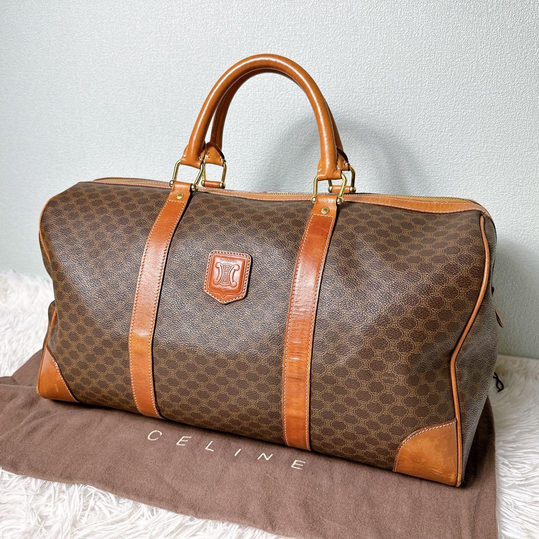 セリーヌ ボストンバック 大容量 マカダム柄 トリオンフ 旅行 出張 CELINE（セリーヌ） 【爆買WEEK☆30%OFF】セリーヌ ボストンバッグ