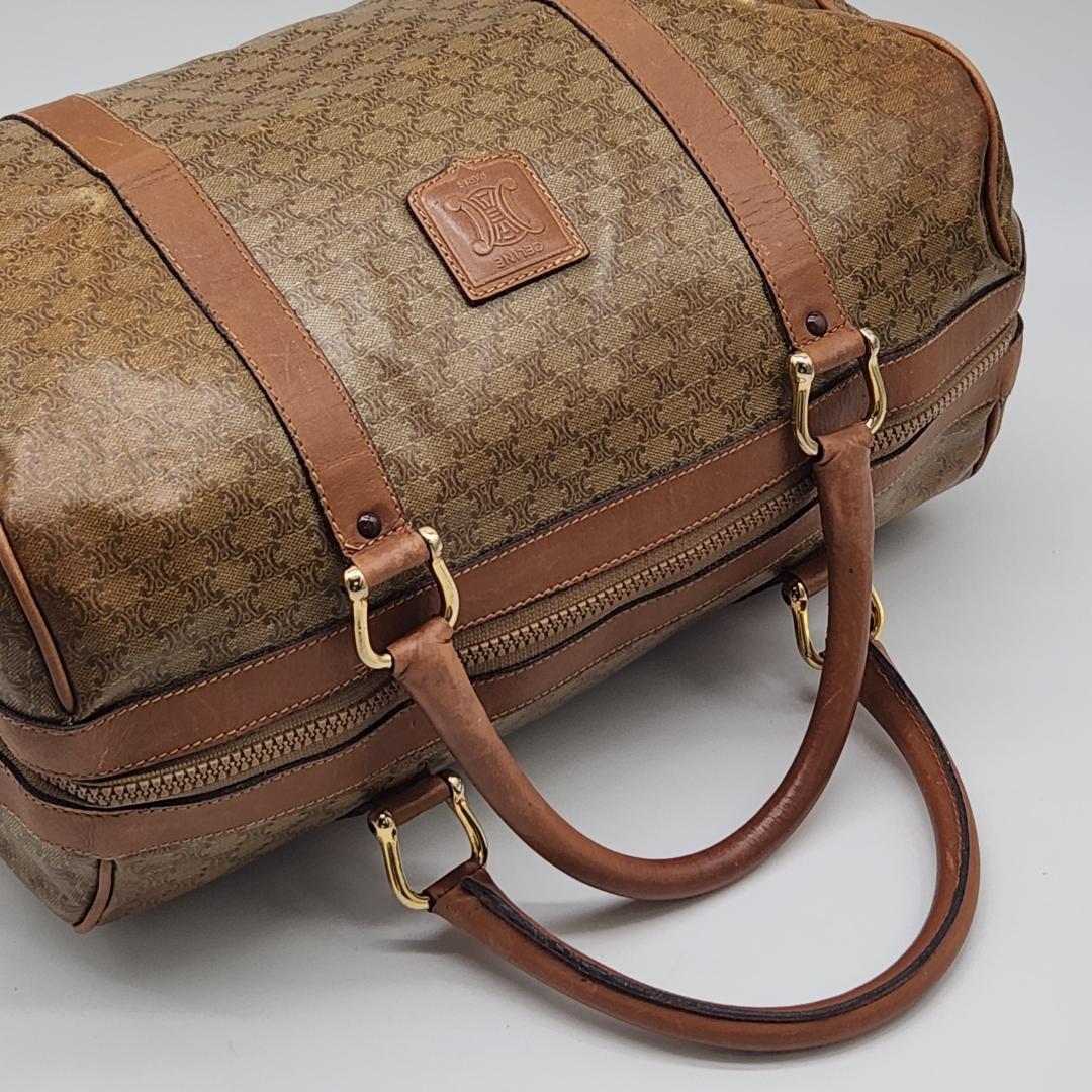 セリーヌ マカダム柄 PVC ハンド ボストンバッグ e369 - メルカリ