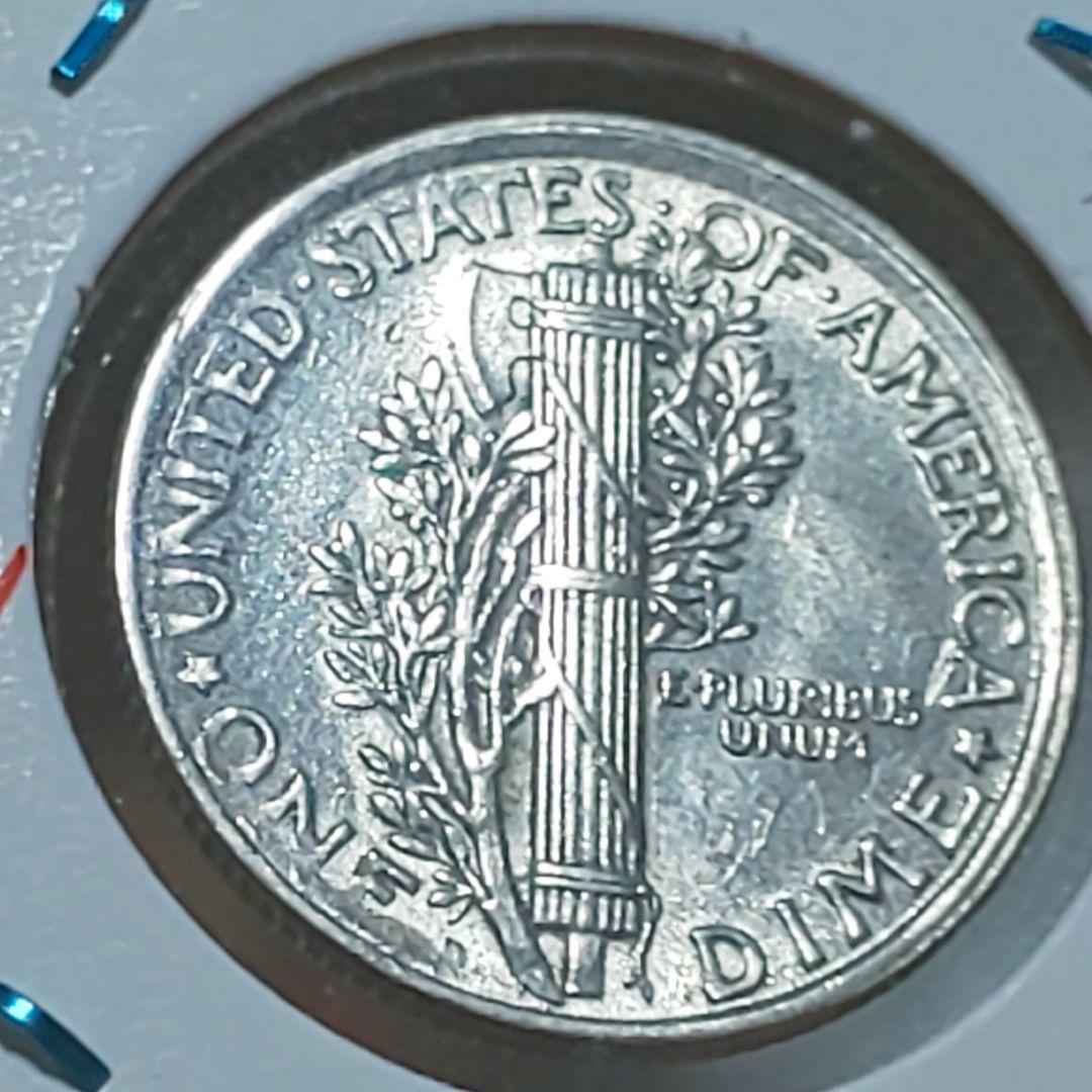 1921年-D 」マーキュリー・ダイム 銀貨 【フルステップ・バンズ】【美