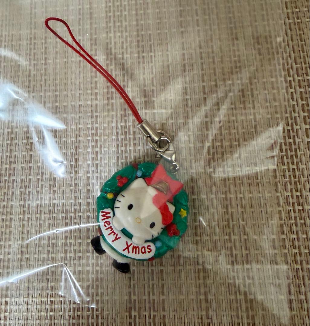 ハローキティ コンビニ限定 クリスマス ストラップ 根付け レア 2007年