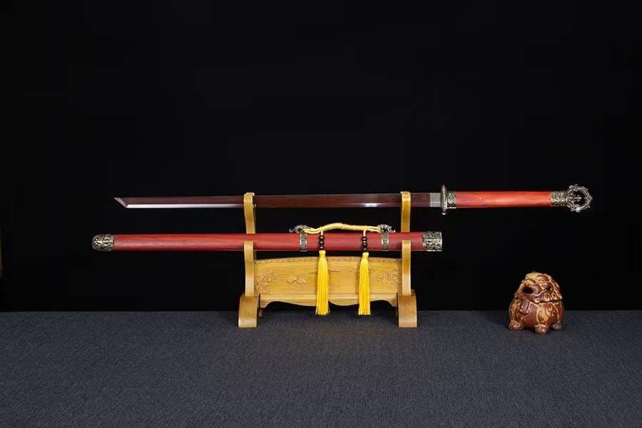 紅蓮青炎唐刀-模様鋼が赤くなる 古兵器   武具　刀装具　日本刀　模造刀 居合刀 紅蓮青炎唐刀-模様鋼が赤くなる 古兵器 武具 刀装具 日本