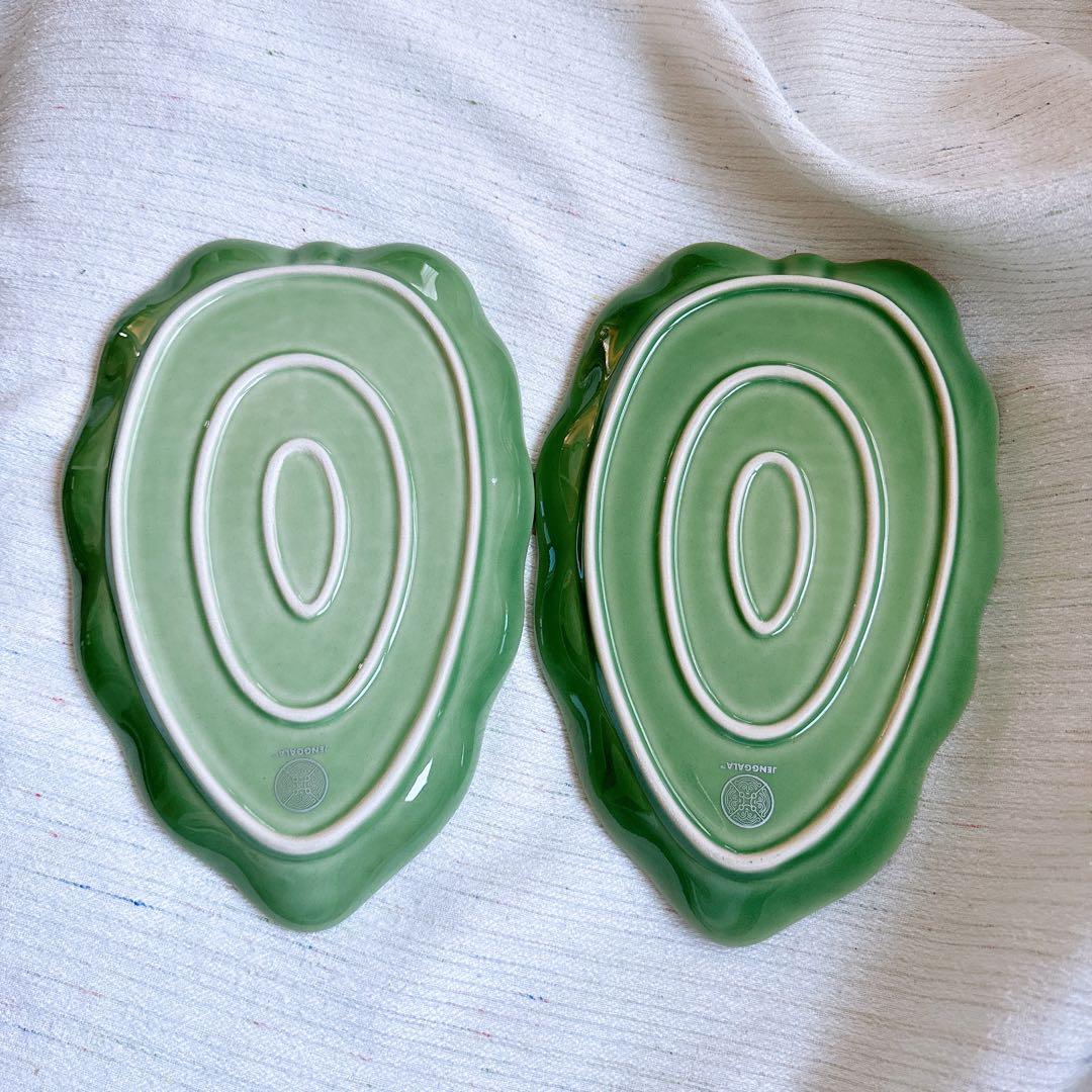 JENGGALA】ジェンガラケラミック バリ島 バナナリーフ 陶器 食器