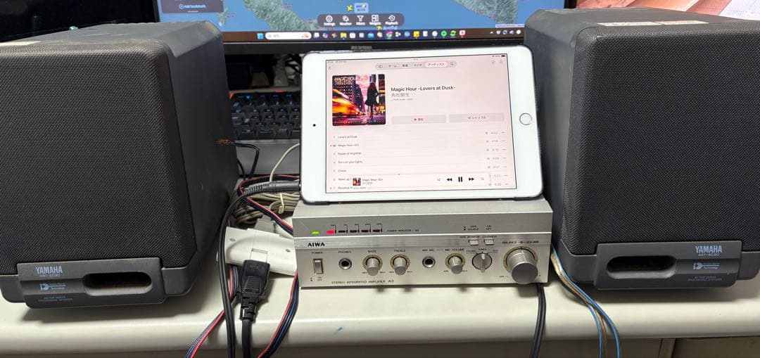 【正常作動】AIWA ステレオアンプ　S-A3