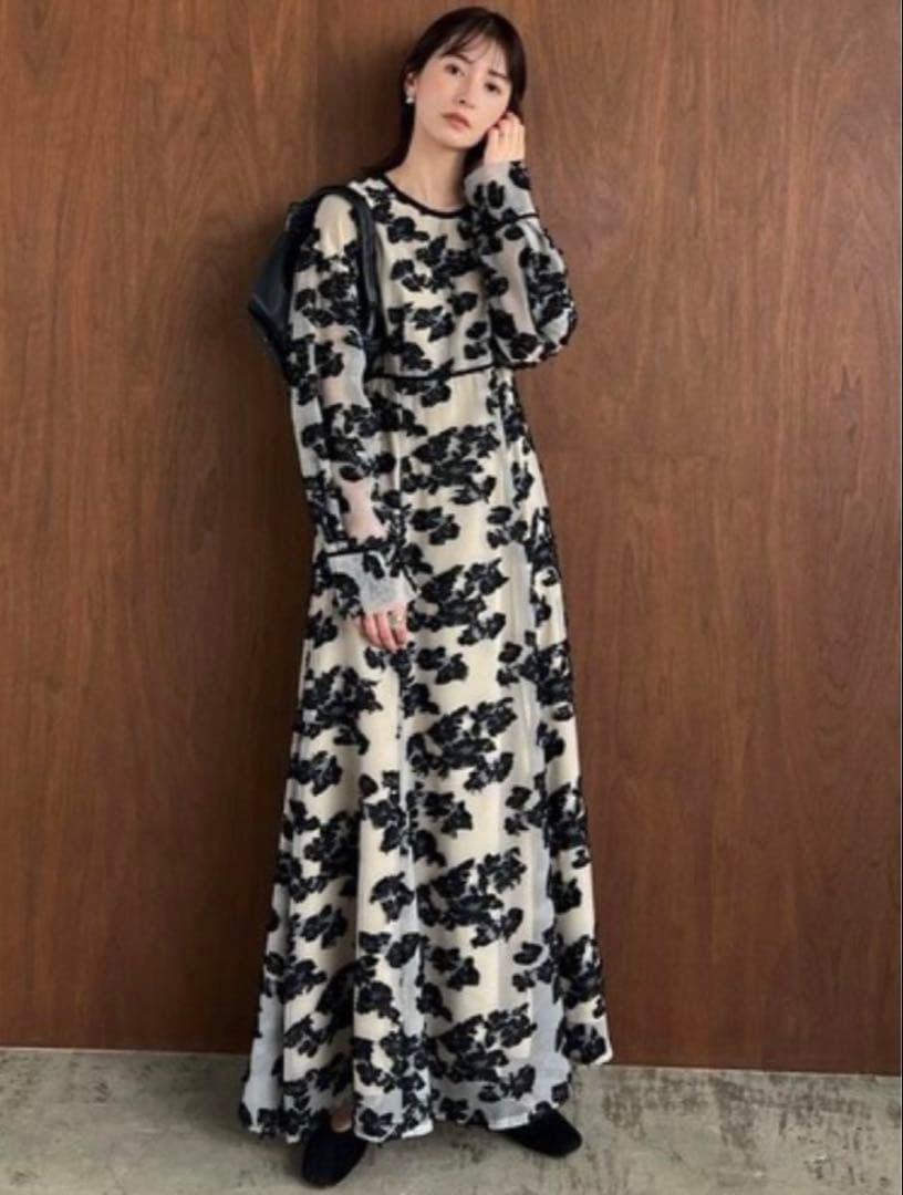 CLANE クラネ　フラワープリント ロングドレス 第二弾 22AW先行予約アイテム紹介 Part3】-松本恵奈のMUST BUY- ”FLOW
