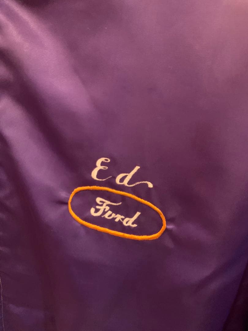 70s 実在 カークラブジャケット サテン フォード ホットロッド - メルカリ