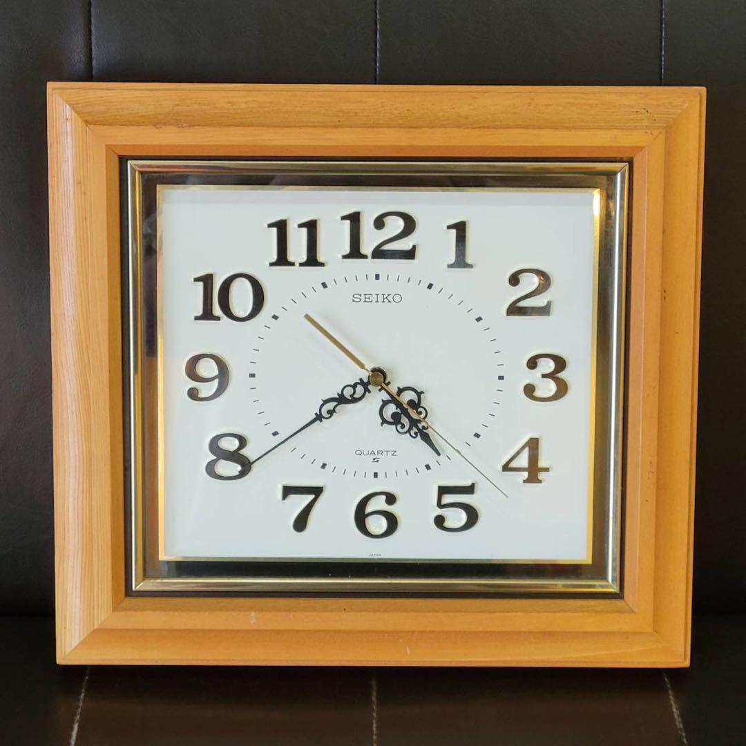 SEIKO】セイコー 壁掛け QA438B 木製 四角 昭和 レトロ - メルカリ