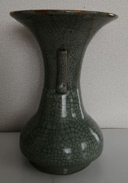 青磁　耳付花瓶 青磁鳳耳花瓶 文化遺産オンライン