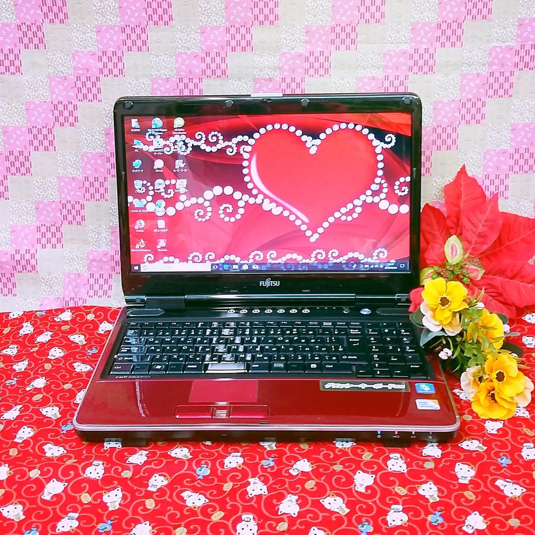 極上品/美品/大容量500GB！最新Win10搭載！レッド色/動画&画像編集