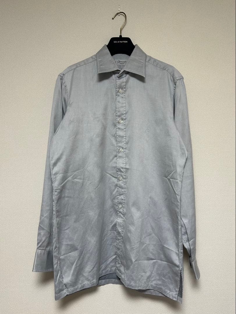 Charvet/シャルべ/長袖シャツ/size39/グレー Charvet Shirts Blue Gray Made in France - jam-clothing