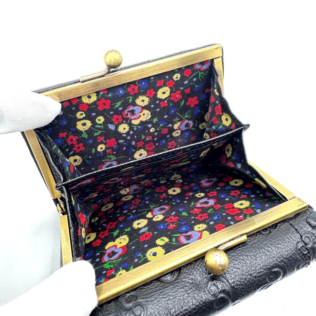 希少✨アナスイ がま口 三つ折り財布 ダリア バタフライ チャーム