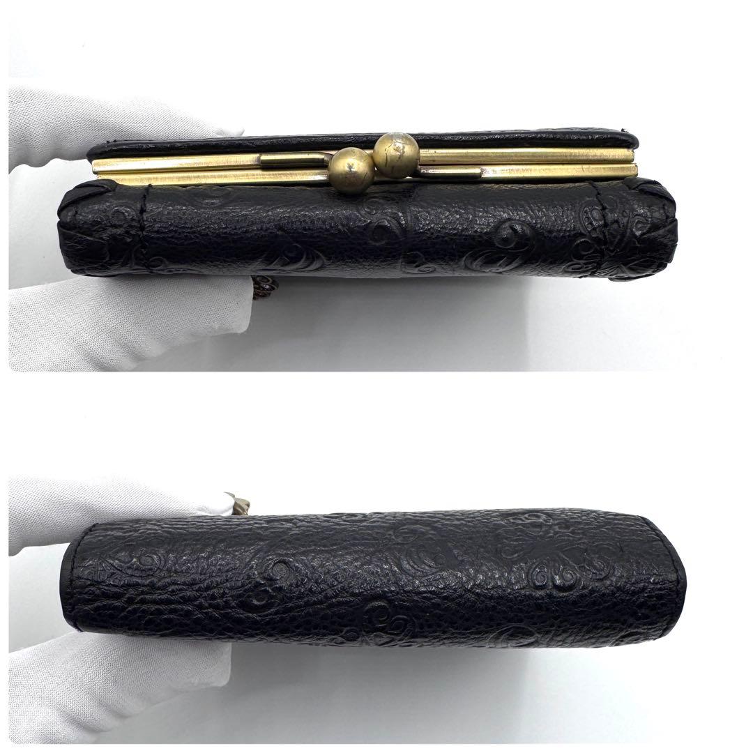 希少✨アナスイ がま口 三つ折り財布 ダリア バタフライ チャーム