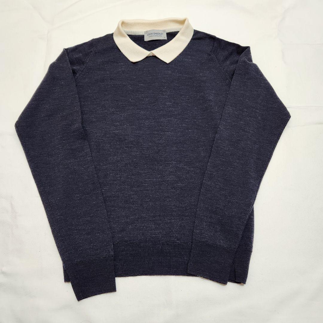 ジョンスメドレー　バイカラークレリックニットポロ JOHN SMEDLEY｜ジョンスメドレー日本公式