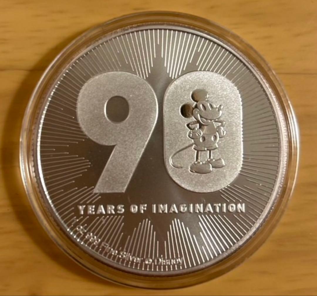銀貨】ミッキーマウス生誕90周年記念銀貨1オンス
