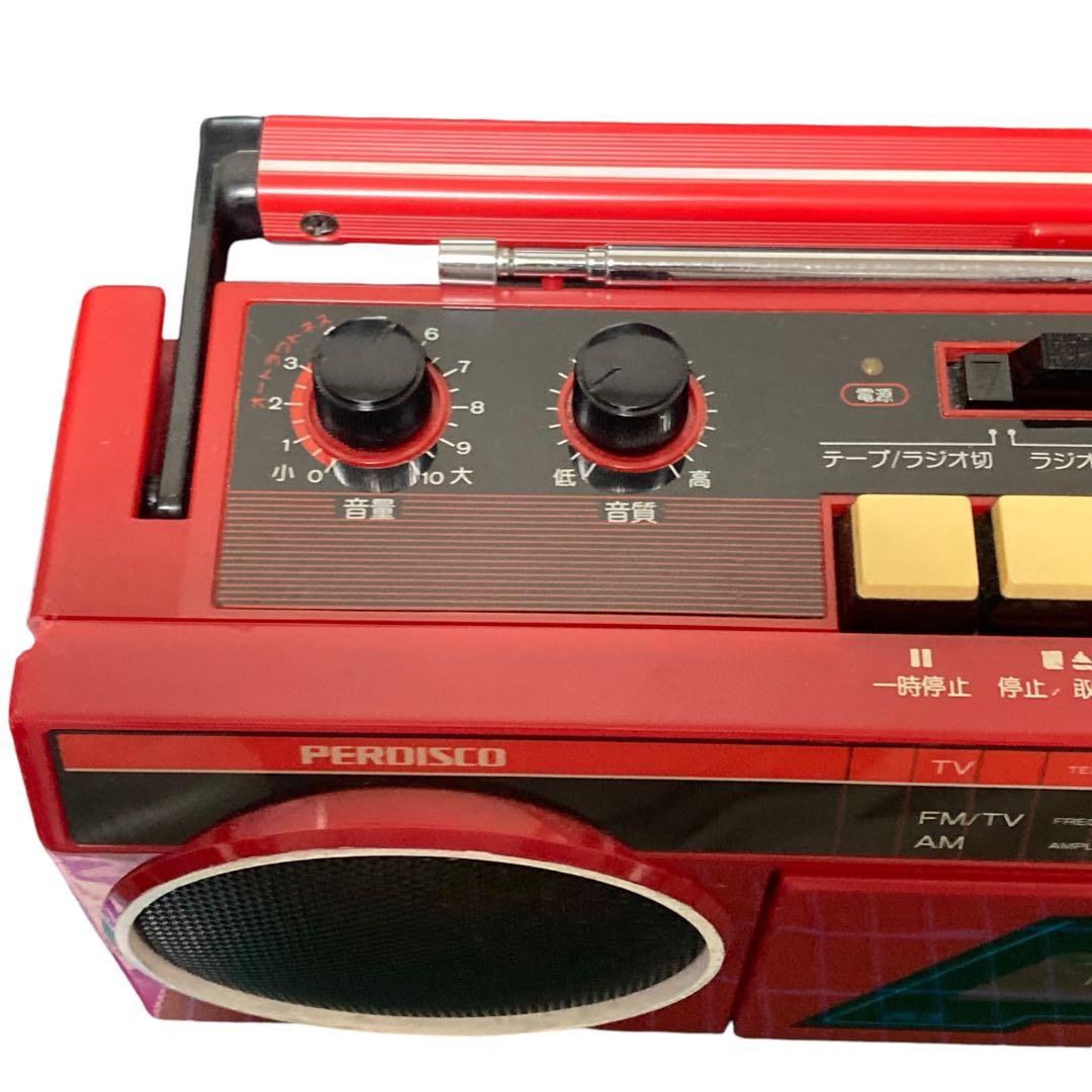 【動作品レア】 昭和レトロ 日立AM&FMラジオ・カセットデッキTRK-W110