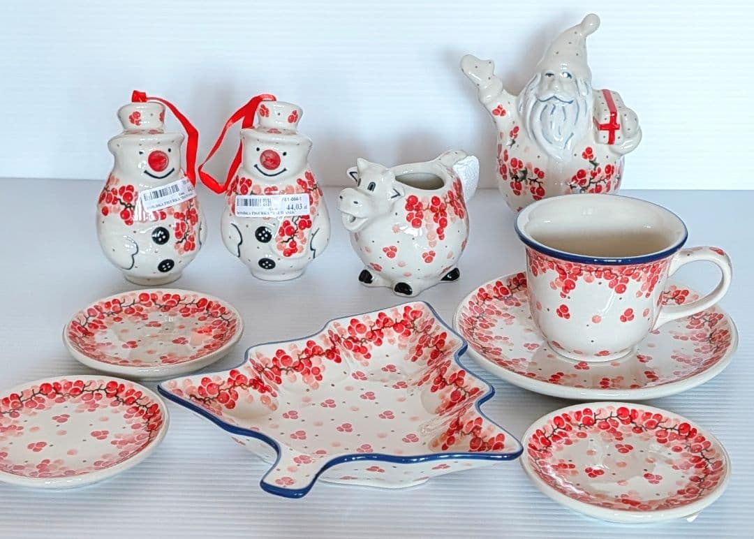 ポーリッシュポタリー 赤い実のセット✩˚。⋆ ポーリッシュポタリー 赤 セット ② - 食器オンライン 通販