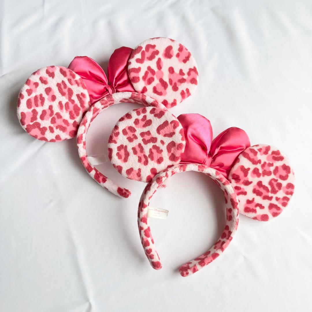 ディズニー カチューシャ ヒョウ柄 ピンク レア 美品 - メルカリ