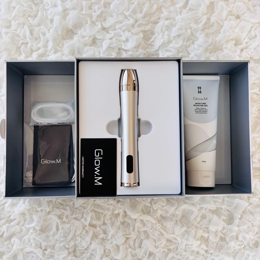 エイミー様へ【美品】グローエGlow.M 美顔器 ブースターソニック本体&ジェル Qoo10] Glow.M 【プレミアムエステ体験】ブースターソニッ