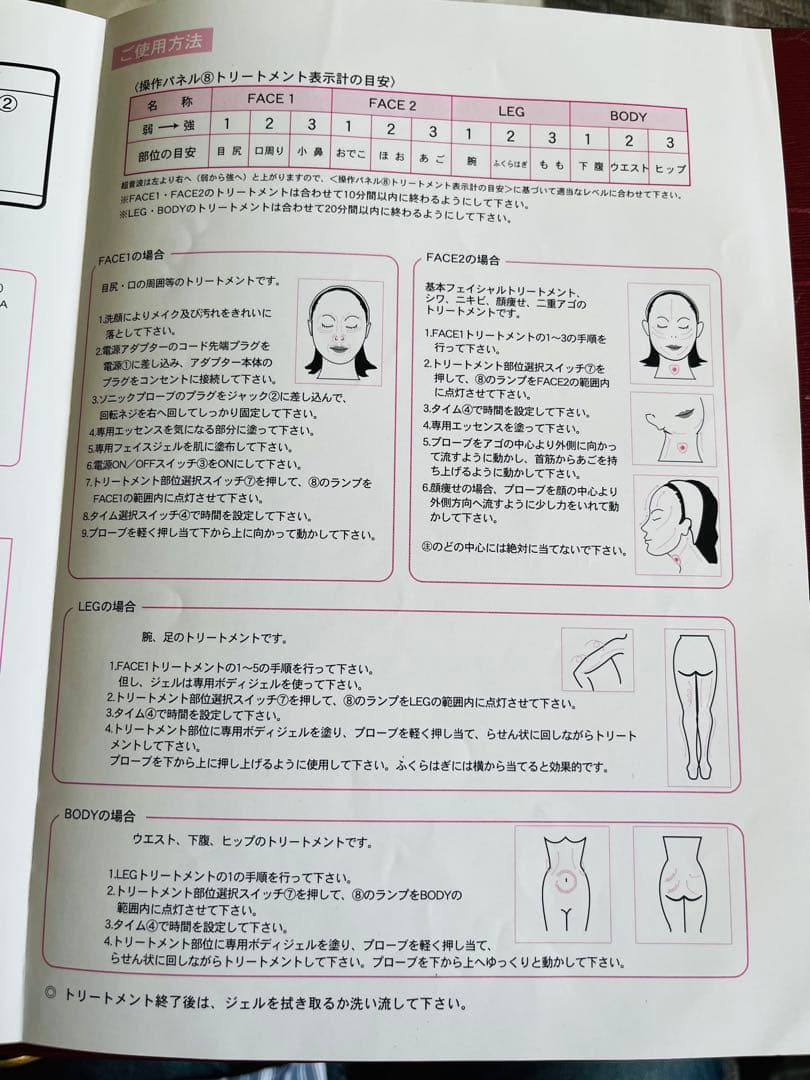 Forward社　超音波美顔器フェイシャルソニック　美顔器　ヒップ　足痩せ　お腹