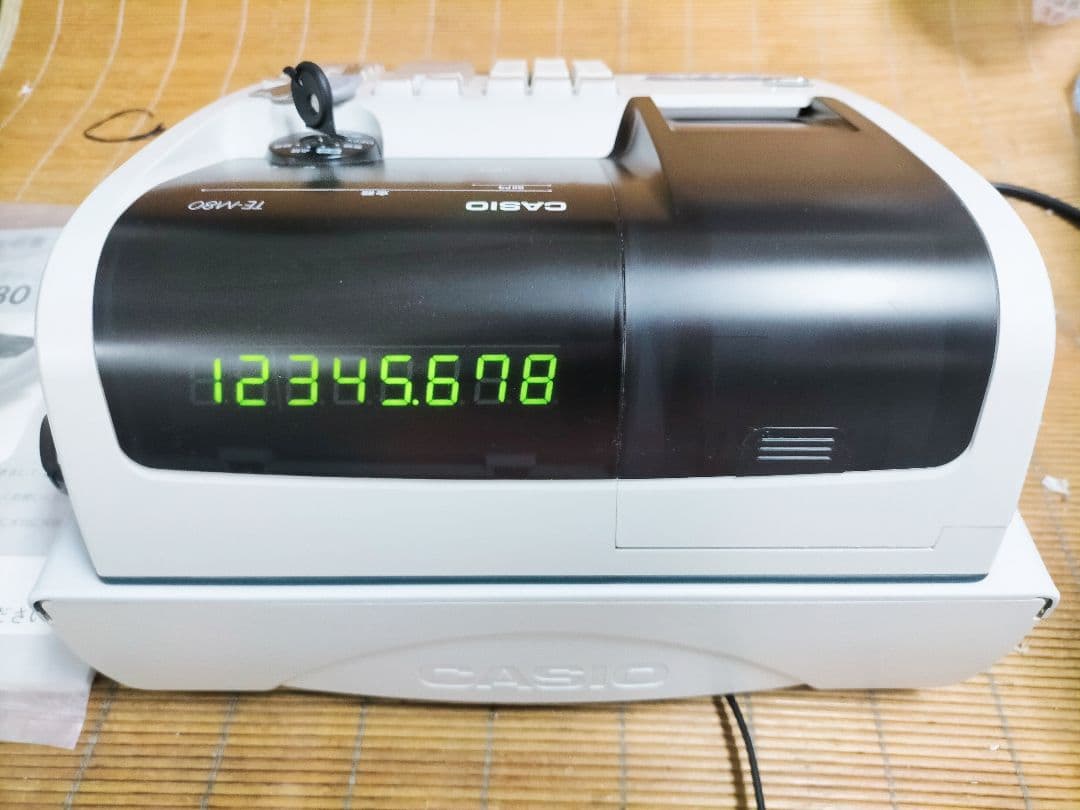 カシオレジスター TE-M80 中古品 人気機種感熱紙 送料無料 560933
