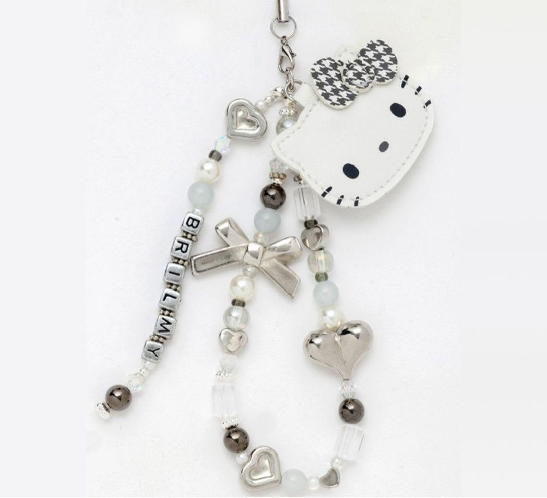 最終価格 キティちゃん ミラー付きビーズストラップ セブンイレブン