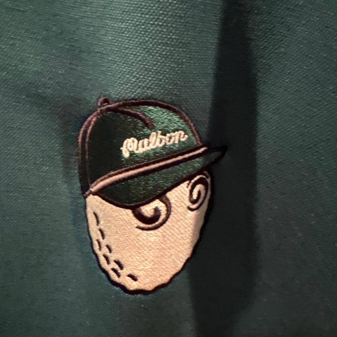韓国 マルボンゴルフ刺繍セーター 緑 イエローラインあり。サイズ2XL