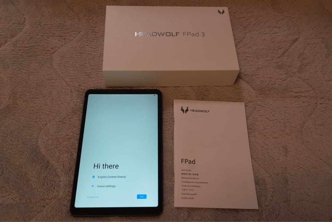 初期化済・充電器/ケーブル/保護フィルム付】HEADWOLF FPad 3
