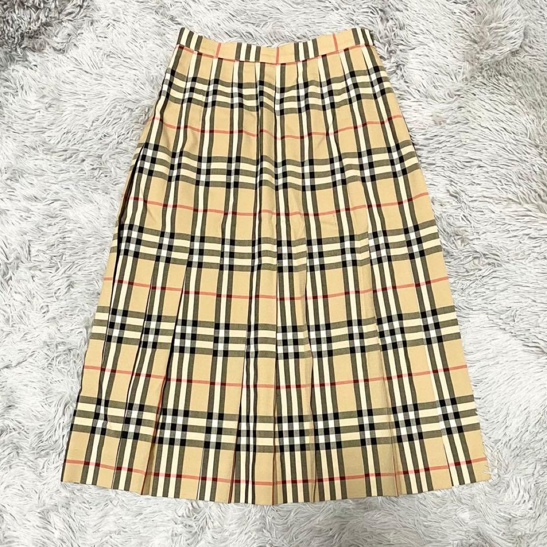バーバリー プリーツスカート ノバチェック M - メルカリ