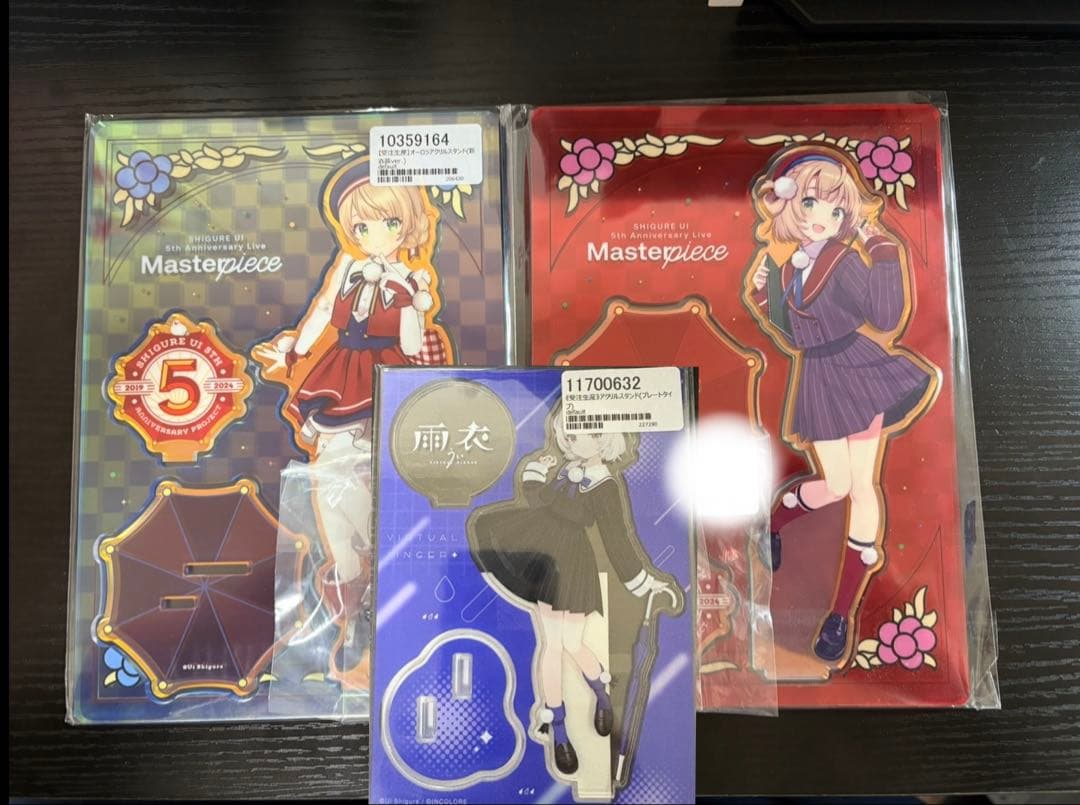 しぐれうい オーロラアクリルスタンド 2種 ＋ 雨衣アクリルスタンド 3