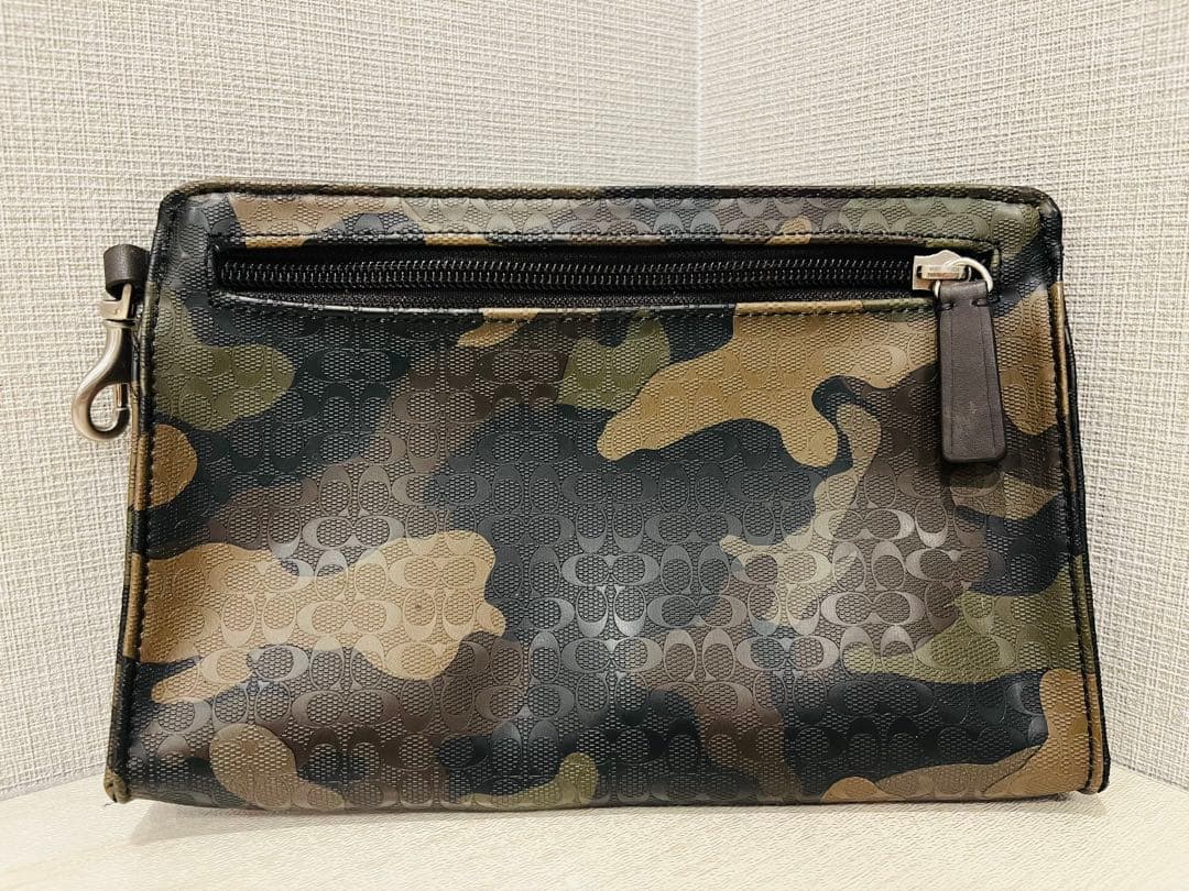 美品】COACH コーチ F70832 トートバッグ 迷彩 PVC ミニポーチの通販は