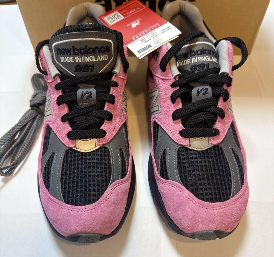 や*様 New Balance 991V2 Black/Pink 日本限定世界5 - メルカリ