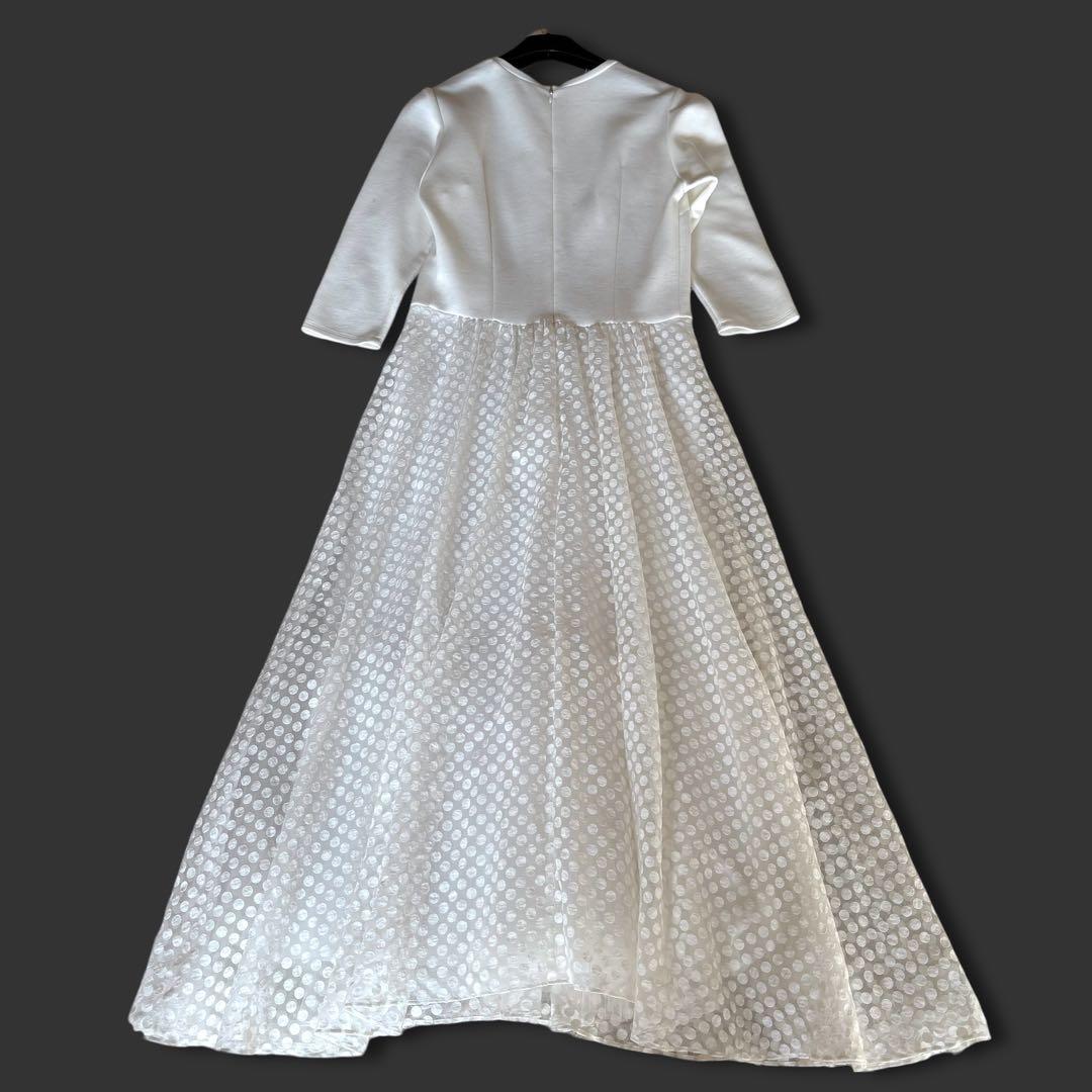 ボーダーズアットバルコニー ポルカドットミディドレス ロング