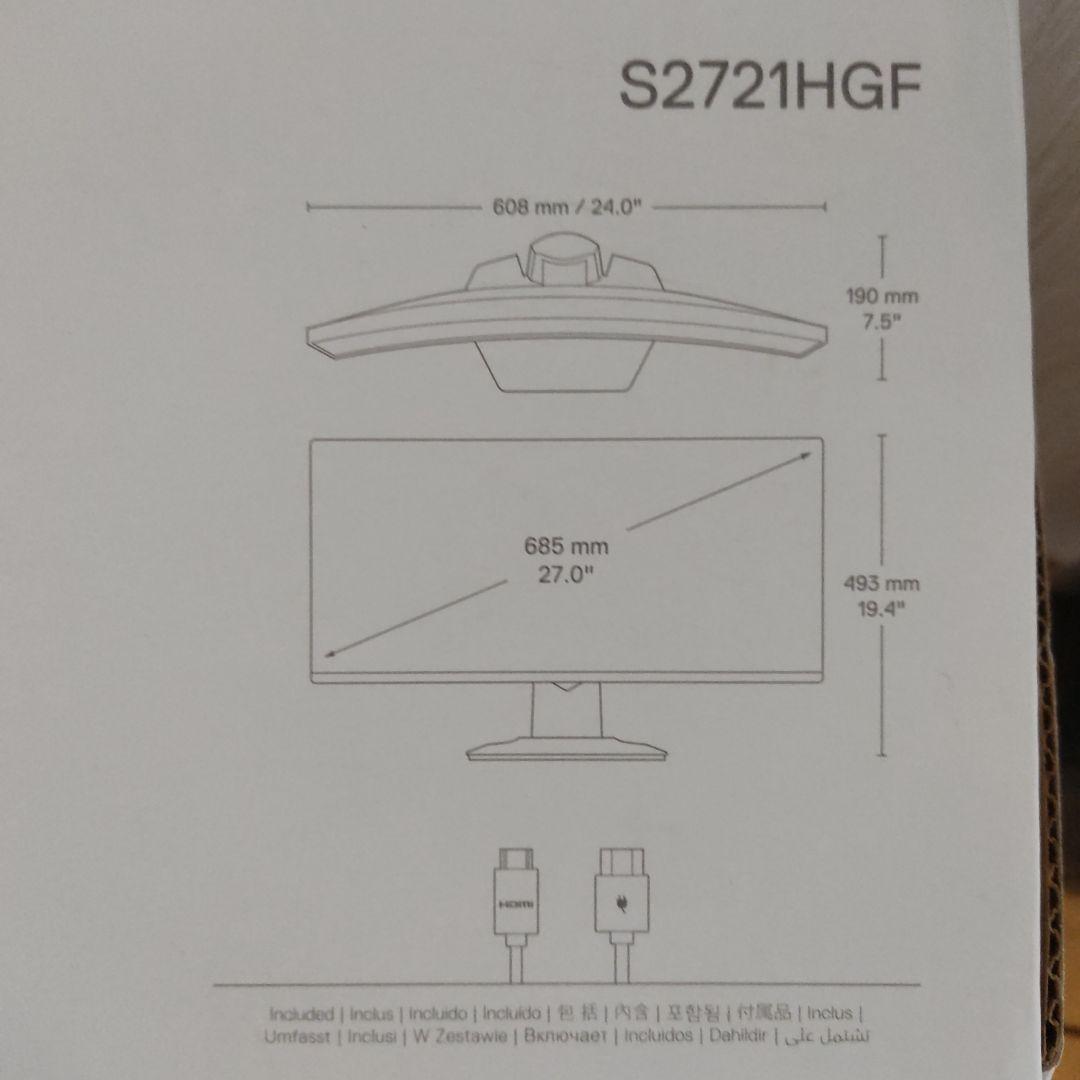 テレビ Dell 27 Curved Gaming Monitor S2721HGF