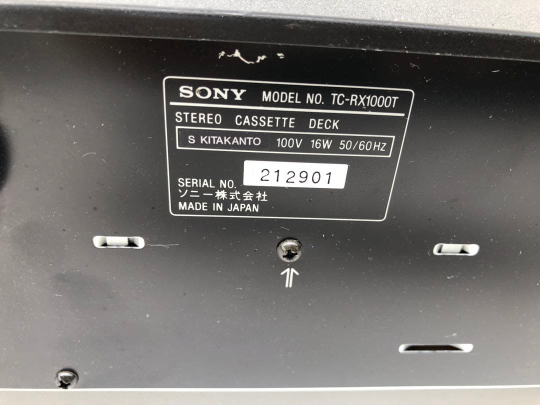 SONY TC-RX1000T カセットデッキ動作りわけあり(D132)