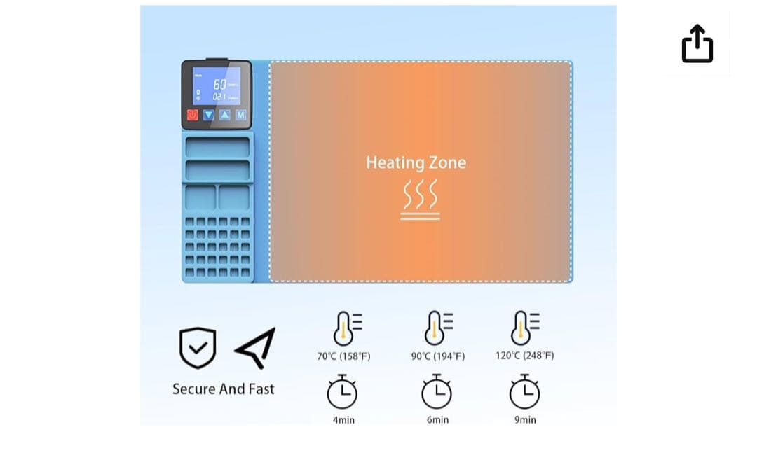 加熱パッド iPad iPhone 機械修理ツール ヒートプレート