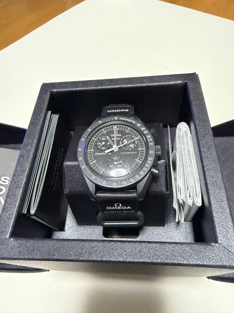 【ほぼ未使用】MISSION TO THE MOONPHASE × OMEGA Swatch Armbanduhr Moonswatch Omega x Mission to the Moonphase