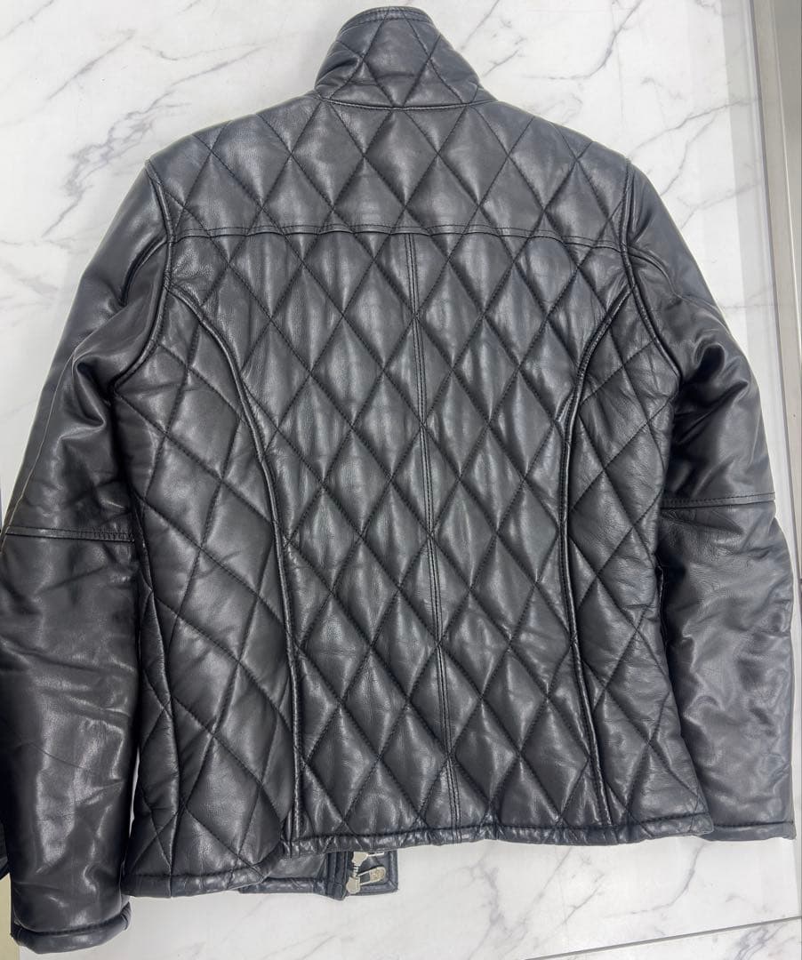 希少 ヴァンキッシュ【L】羊革 キルティングレザージャケット 黒 ☆美品☆