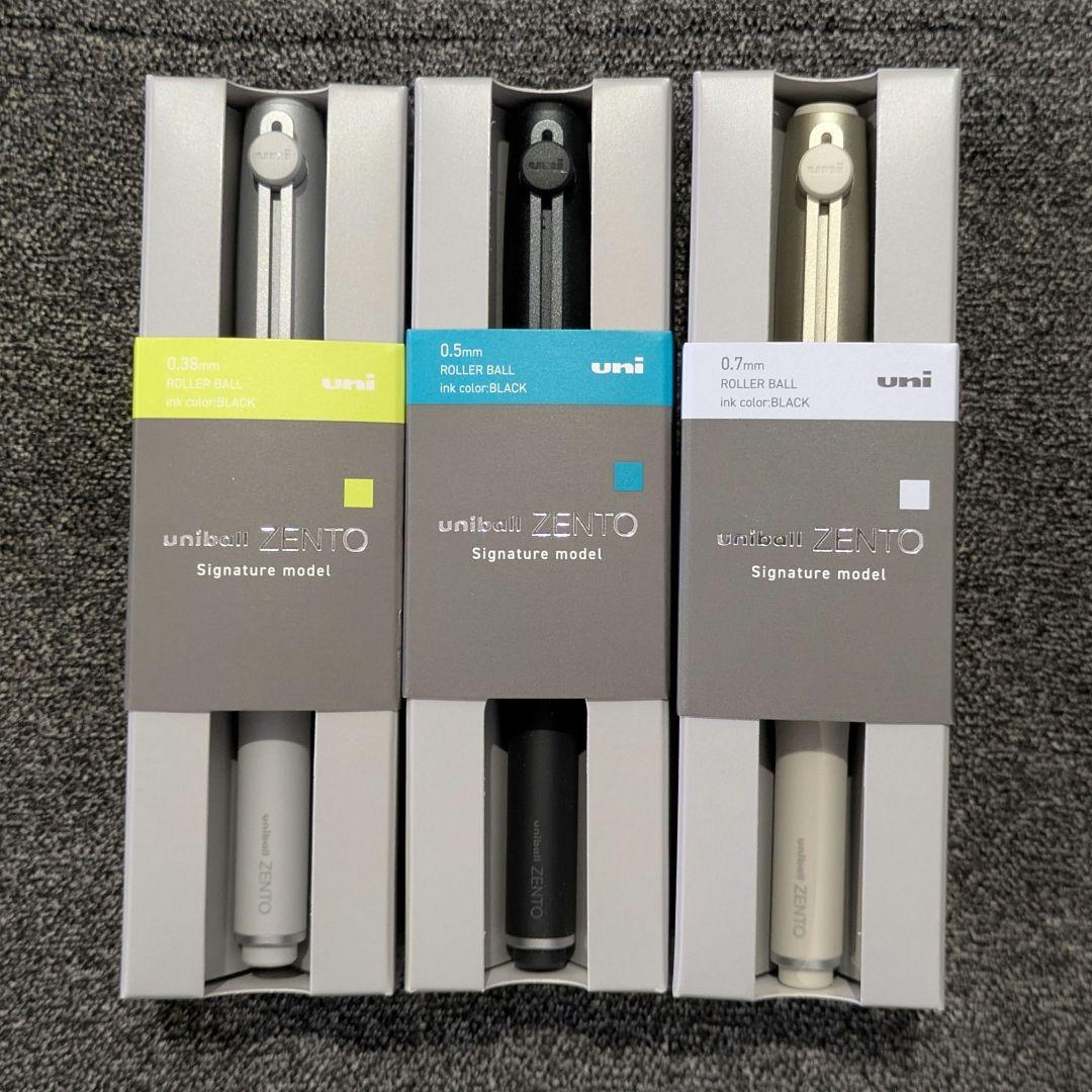 新品】ユニボール zento ゼント シグニチャー モデル3本セット - メルカリ